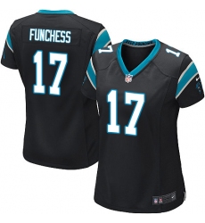 Women's Nike Carolina Panthers #17 Devin Funchess Game Black Team Color NFL Jersey