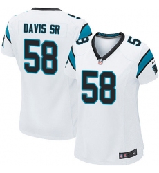 Women's Nike Carolina Panthers #58 Thomas Davis Game White NFL Jersey