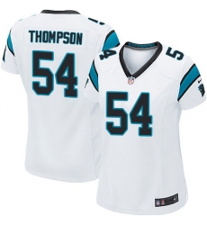 Women's Nike Carolina Panthers #54 Shaq Thompson Game White NFL Jersey