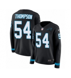 Women's Nike Carolina Panthers #54 Shaq Thompson Limited Black Therma Long Sleeve NFL Jersey