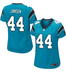 Women's Nike Carolina Panthers #44 J.J. Jansen Game Blue Alternate NFL Jersey