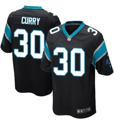 Men's Nike Carolina Panthers #30 Stephen Curry Game Black Team Color NFL Jersey