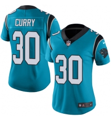 Women's Nike Carolina Panthers #30 Stephen Curry Elite Blue Alternate NFL Jersey