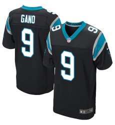 Men's Nike Carolina Panthers #9 Graham Gano Elite Black Team Color NFL Jersey