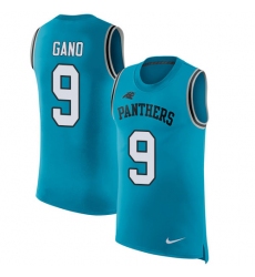 Men's Nike Carolina Panthers #9 Graham Gano Limited Blue Rush Player Name & Number Tank Top NFL Jersey