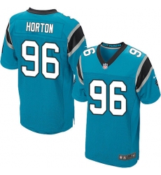 Men's Nike Carolina Panthers #96 Wes Horton Elite Blue Alternate NFL Jersey
