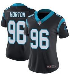 Women's Nike Carolina Panthers #96 Wes Horton Elite Black Team Color NFL Jersey