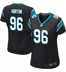 Women's Nike Carolina Panthers #96 Wes Horton Game Black Team Color NFL Jersey