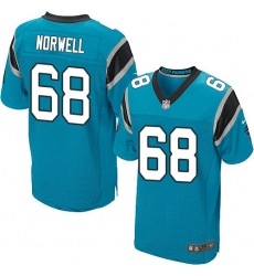 Men's Nike Carolina Panthers #68 Andrew Norwell Elite Blue Alternate NFL Jersey