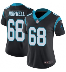 Women's Nike Carolina Panthers #68 Andrew Norwell Elite Black Team Color NFL Jersey