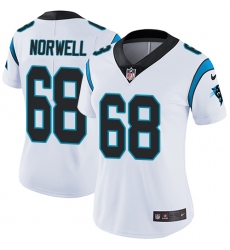 Women's Nike Carolina Panthers #68 Andrew Norwell Elite White NFL Jersey