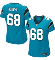 Women's Nike Carolina Panthers #68 Andrew Norwell Game Blue Alternate NFL Jersey