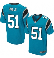 Men's Nike Carolina Panthers #51 Sam Mills Elite Blue Alternate NFL Jersey