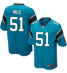 Men's Nike Carolina Panthers #51 Sam Mills Game Blue Alternate NFL Jersey