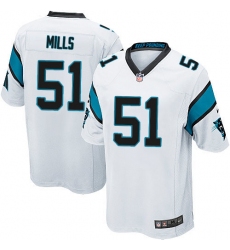 Men's Nike Carolina Panthers #51 Sam Mills Game White NFL Jersey