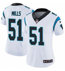 Women's Nike Carolina Panthers #51 Sam Mills Elite White NFL Jersey