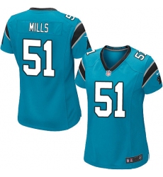 Women's Nike Carolina Panthers #51 Sam Mills Game Blue Alternate NFL Jersey