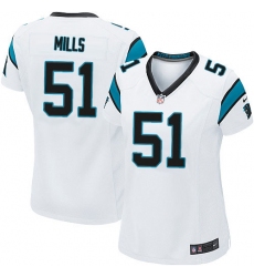 Women's Nike Carolina Panthers #51 Sam Mills Game White NFL Jersey