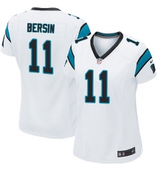 Women's Nike Carolina Panthers #11 Brenton Bersin Game White NFL Jersey