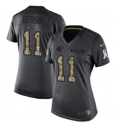 Women's Nike Carolina Panthers #11 Brenton Bersin Limited Black 2016 Salute to Service NFL Jersey