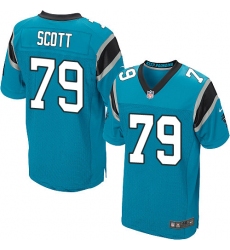 Men's Nike Carolina Panthers #79 Chris Scott Elite Blue Alternate NFL Jersey