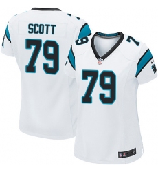 Women's Nike Carolina Panthers #79 Chris Scott Game White NFL Jersey
