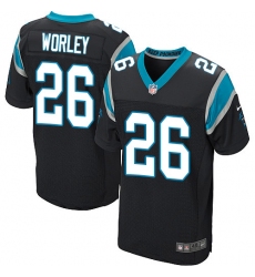 Men's Nike Carolina Panthers #26 Daryl Worley Elite Black Team Color NFL Jersey