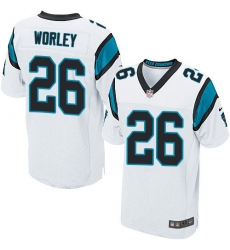 Men's Nike Carolina Panthers #26 Daryl Worley Elite White NFL Jersey