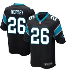 Men's Nike Carolina Panthers #26 Daryl Worley Game Black Team Color NFL Jersey