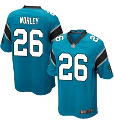 Men's Nike Carolina Panthers #26 Daryl Worley Game Blue Alternate NFL Jersey