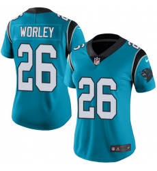 Women's Nike Carolina Panthers #26 Daryl Worley Elite Blue Alternate NFL Jersey