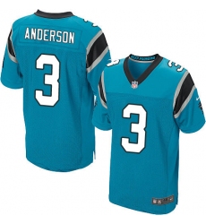 Men's Nike Carolina Panthers #3 Derek Anderson Elite Blue Alternate NFL Jersey