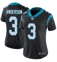 Women's Nike Carolina Panthers #3 Derek Anderson Elite Black Team Color NFL Jersey