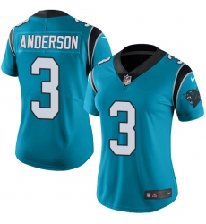 Women's Nike Carolina Panthers #3 Derek Anderson Elite Blue Alternate NFL Jersey