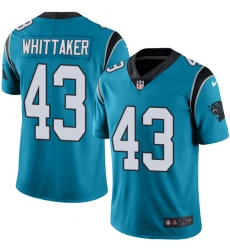 Men's Nike Carolina Panthers #43 Fozzy Whittaker Blue Alternate Vapor Untouchable Limited Player NFL Jersey