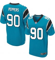 Men's Nike Carolina Panthers #90 Julius Peppers Elite Blue Alternate NFL Jersey