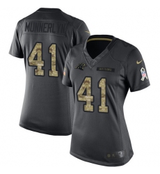 Women's Nike Carolina Panthers #41 Captain Munnerlyn Limited Black 2016 Salute to Service NFL Jersey