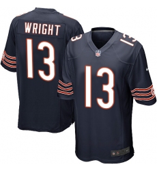 Men's Nike Chicago Bears #13 Kendall Wright Game Navy Blue Team Color NFL Jersey