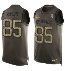 Men's Nike Cincinnati Bengals #85 Tyler Eifert Limited Green Salute to Service Tank Top NFL Jersey
