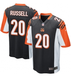 Men's Nike Cincinnati Bengals #20 KeiVarae Russell Game Black Team Color NFL Jersey
