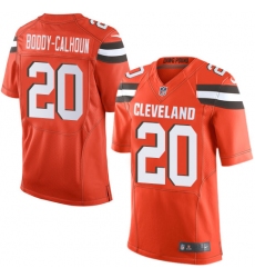 Men's Nike Cleveland Browns #20 Briean Boddy-Calhoun Elite Orange Alternate NFL Jersey
