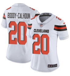 Women's Nike Cleveland Browns #20 Briean Boddy-Calhoun Elite White NFL Jersey