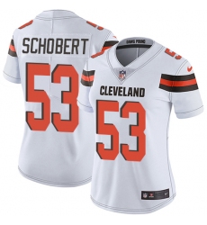 Women's Nike Cleveland Browns #53 Joe Schobert Elite White NFL Jersey