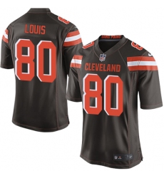 Men's Nike Cleveland Browns #80 Ricardo Louis Game Brown Team Color NFL Jersey