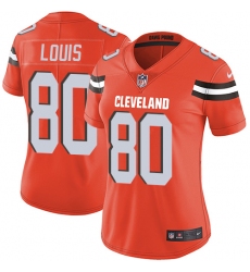 Women's Nike Cleveland Browns #80 Ricardo Louis Elite Orange Alternate NFL Jersey
