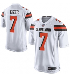 Men's Nike Cleveland Browns #7 DeShone Kizer Game White NFL Jersey