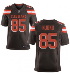 Men's Nike Cleveland Browns #85 David Njoku Elite Brown Team Color NFL Jersey