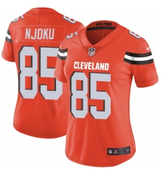Women's Nike Cleveland Browns #85 David Njoku Elite Orange Alternate NFL Jersey