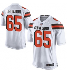 Men's Nike Cleveland Browns #65 Larry Ogunjobi Game White NFL Jersey