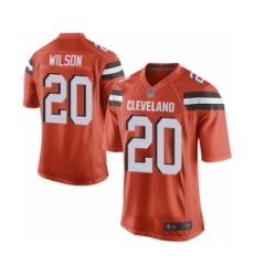Men's Cleveland Browns #20 Howard Wilson Game Orange Alternate Football Jersey